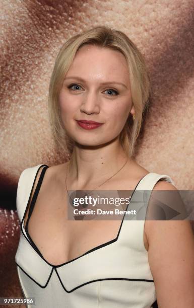 Emily Berrington attends the press night party for "Machinal" at The Almeida Theatre on June 11, 2018 in London, England.