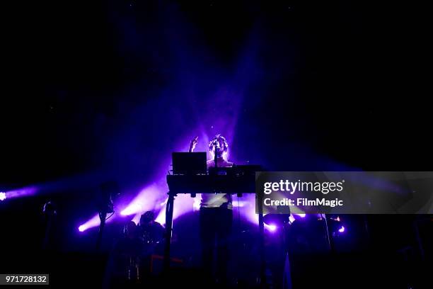 Justin Vernon of Bon Iver performs on Which Stage during day 3 of the 2018 Bonnaroo Arts And Music Festival on June 9, 2018 in Manchester, Tennessee.