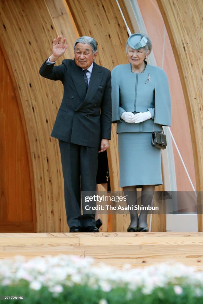 Emperor And Empress Visit Fukushima - Day 2