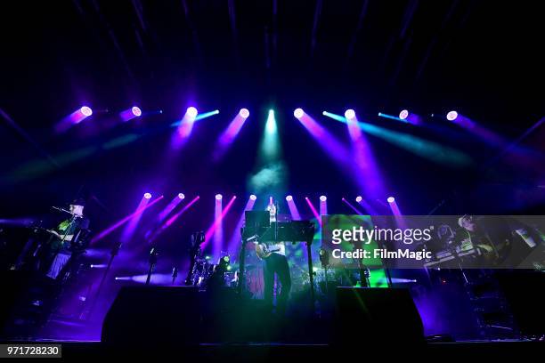 Bon Iver performs on Which Stage during day 3 of the 2018 Bonnaroo Arts And Music Festival on June 9, 2018 in Manchester, Tennessee.
