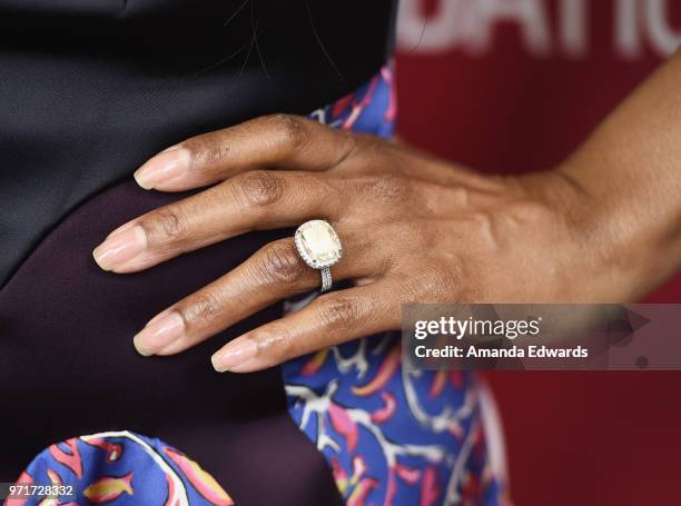 Singer and actress Toni Braxton, ring detail, attends the SAG-AFTRA Foundation Conversations screening and Q&A of "Faith Under Fire" at the SAG-AFTRA...