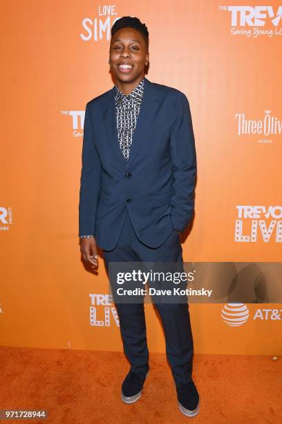 Screenwriter, producer, actor and Hero Award Honoree Lena Waithe attends The Trevor Project TrevorLIVE NYC at Cipriani Wall Street on June 11, 2018...