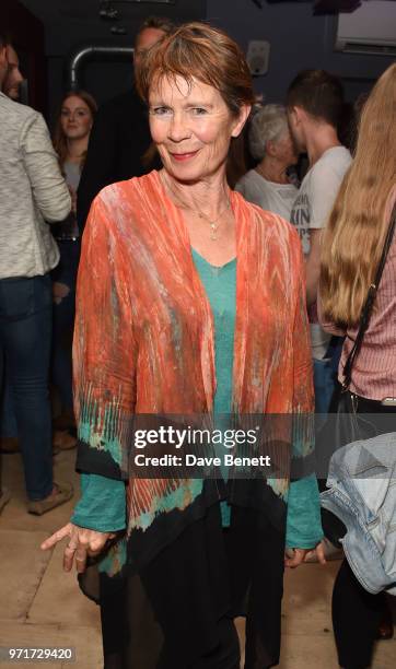 Celia Imrie attends the press night party for "Monogamy" at The Park Theatre on June 11, 2018 in London, England.