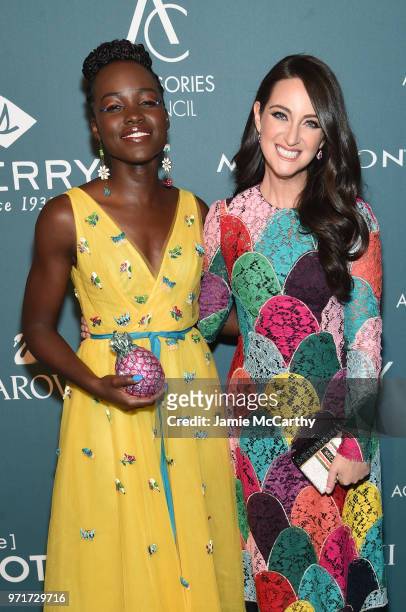 Lupita Nyong'o and Micaela Erlanger attend the 22nd Annual Accessories Council ACE Awards at Cipriani 42nd Street on June 11, 2018 in New York City.