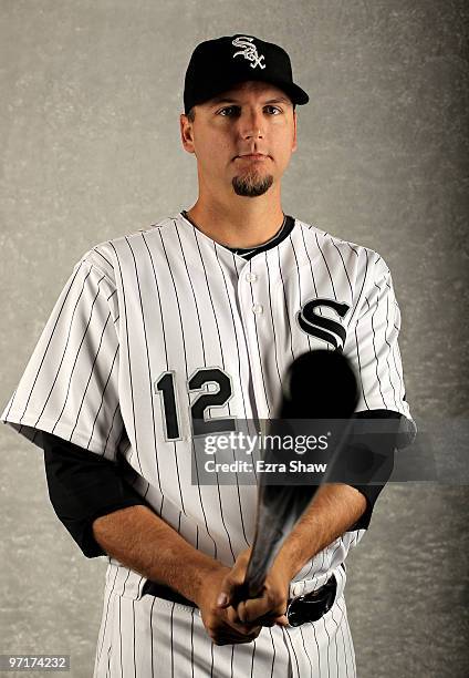 Pierzynski of the Chicago White Sox poses during photo media day at the White Sox spring training complex on February 28, 2010 in Glendale, Arizona.