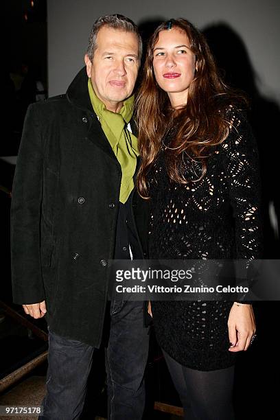 Mario Testino and Tatiana Santodomingo attend the Missoni Milan Fashion Week Autumn/Winter 2010 show on February 28, 2010 in Milan, Italy.