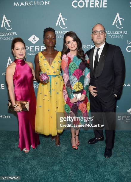 Accessories Council President Karen Giberson, Lupita Nyong'o, Micaela Erlanger and Accessories Council Chairman Frank Zambrelli attend the 22nd...
