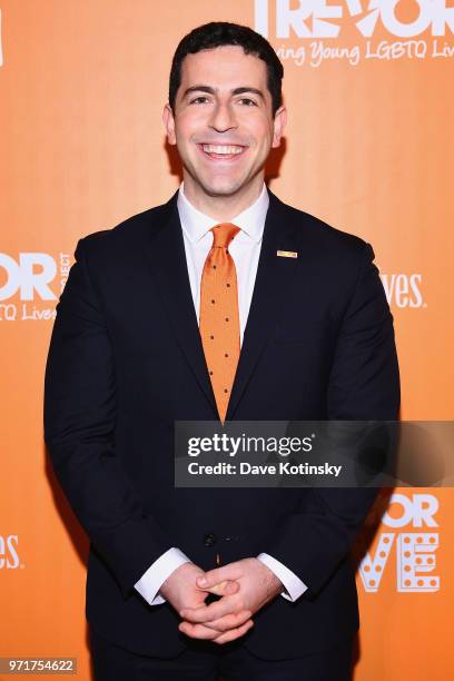 And Executive Director of The Trevor Project Amit Paley attends The Trevor Project TrevorLIVE NYC at Cipriani Wall Street on June 11, 2018 in New...