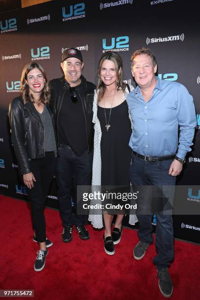Siri Pinter, Carson Daly, Savannah Guthrie, and Michael Feldman attend SiriusXM's private concert with U2 at The Apollo Theater as the band takes a...