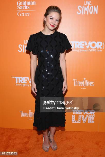 Actor Melissa Benoist attends The Trevor Project TrevorLIVE NYC at Cipriani Wall Street on June 11, 2018 in New York City.