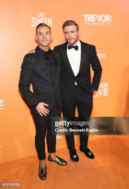 Olympians Adam Rippon and Gus Kenworthy attend the 2018 TrevorLIVE Gala at Cipriani Wall Street on June 11, 2018 in New York City.