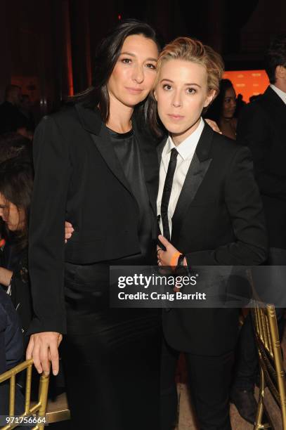 Ali Adler and Member at Large of The Trevor Project Sophie Watts attend The Trevor Project TrevorLIVE NYC at Cipriani Wall Street on June 11, 2018 in...