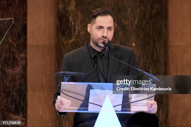 Ronnie Fieg accepts the Retail Influencer Award on behalf of KITH onstage at the 22nd Annual Accessories Council ACE Awards at Cipriani 42nd Street...