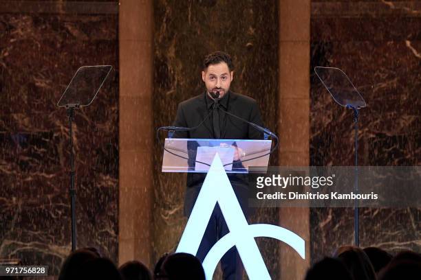 Ronnie Fieg accepts the Retail Influencer Award on behalf of KITH onstage at the 22nd Annual Accessories Council ACE Awards at Cipriani 42nd Street...