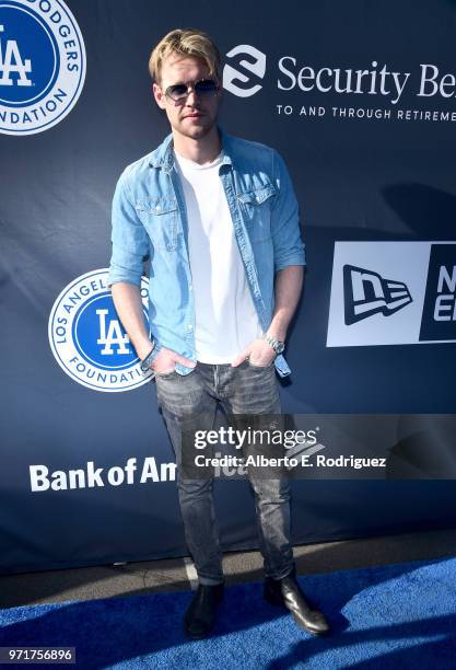 Chord Overstreet attends the Fourth Annual Los Angeles Dodgers Foundation Blue Diamond Gala at Dodger Stadium on June 11, 2018 in Los Angeles,...