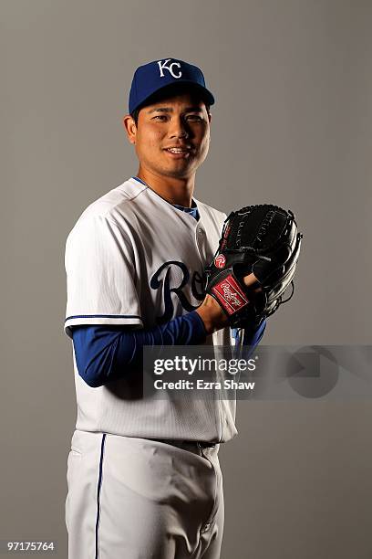 Bruce Chen of the Kansas City Royals poses during photo media day at the Royals spring training complex on February 26, 2010 in Surprise, Arizona.