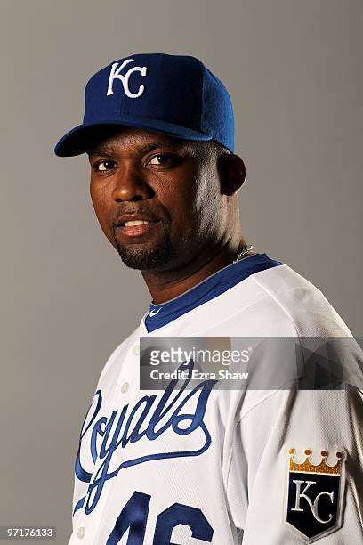 Wilson Betemit of the Kansas City Royals poses during photo media day at the Royals spring training complex on February 26, 2010 in Surprise, Arizona.