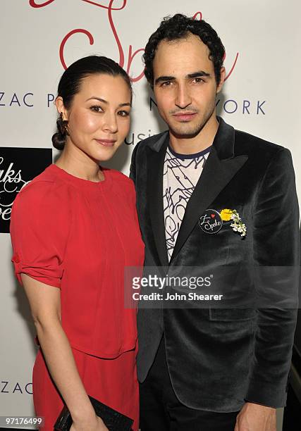 Zac Posen and China Chow at the launch of Z SPOKE by Zac Posen hosted by Saks Fifth Avenue at Mr Chow on February 27, 2010 in Beverly Hills,...