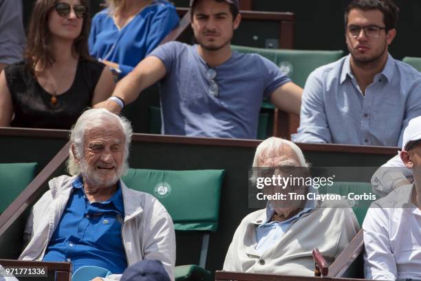 June 8. French Open Tennis Tournament - Day Thirteen. Spectators watching the Dominic Theim of Austria in action against Marco Cecchinato of Italy on...