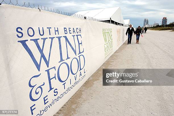 Gerneral view at the 2010 South Beach Wine and Food Festival Grand Tasting Village on February 27, 2010 in Miami Beach, Florida.