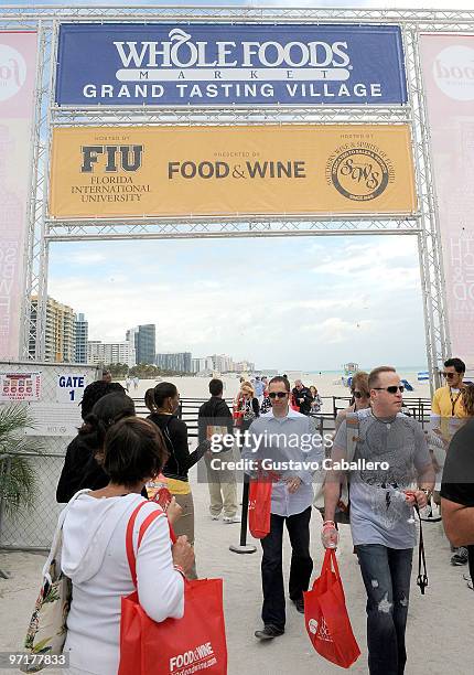 Gerneral view at the 2010 South Beach Wine and Food Festival Grand Tasting Village on February 27, 2010 in Miami Beach, Florida.