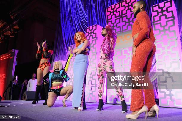 Lolita Balengiaga, Tati 007, Rita Ora, Alex Mugler, and Relish Milan perform onstage during The Trevor Project TrevorLIVE NYC at Cipriani Wall Street...