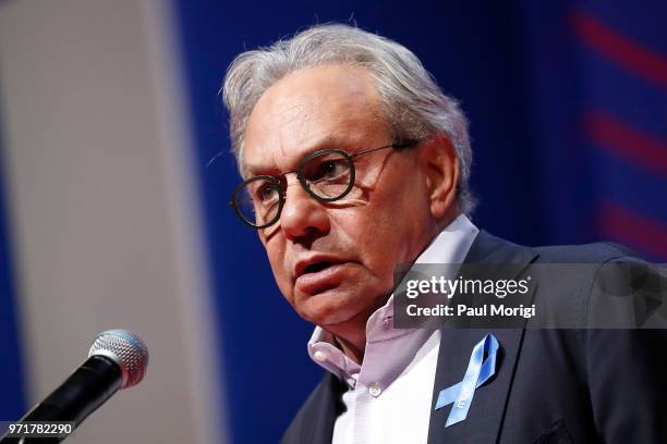 Comedian Louis Black performs at the 2018 ACLU National Conference at the Washington Convention Center on June 11, 2018 in Washington, DC.