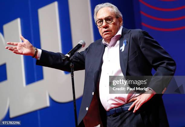 Comedian Louis Black performs at the 2018 ACLU National Conference at the Washington Convention Center on June 11, 2018 in Washington, DC.