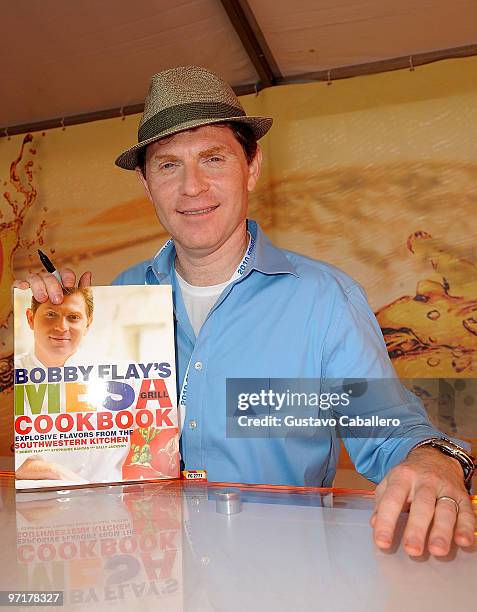 Bobby Flay attends the 2010 South Beach Wine and Food Festival Grand Tasting Village on February 27, 2010 in Miami Beach, Florida.