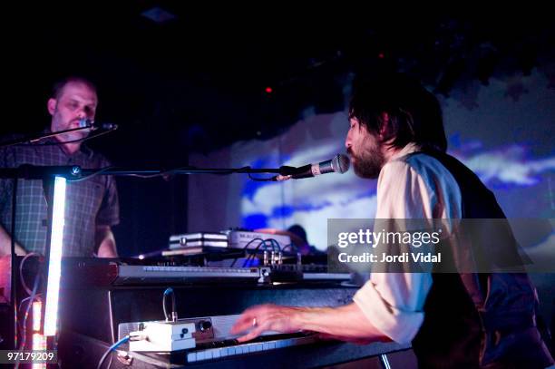 Matt Resovich and Jimmy LaValle of The Album Leaf perform on stage at Sala Apolo on February 28, 2010 in Barcelona, Spain.