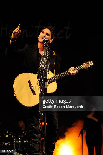 David de Maria performs at the 'Asi Canta Nuestra Gente' concert held at the La Farga de L'Hospitalet on February 28, 2010 in Barcelona, Spain.