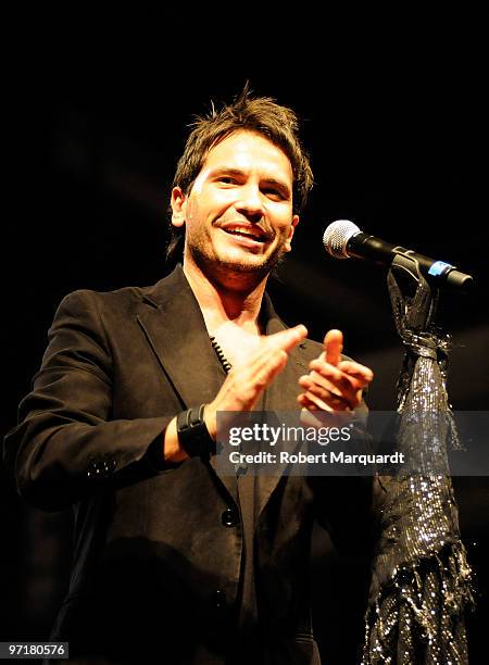 David de Maria performs at the 'Asi Canta Nuestra Gente' concert held at the La Farga de L'Hospitalet on February 28, 2010 in Barcelona, Spain.