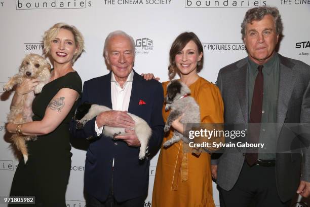 Shana Feste, Christopher Plummer, Vera Farmiga and Tom Bernard attend The Cinema Society With Hard Rock Hotel & Casino Atlantic City And North Shore...