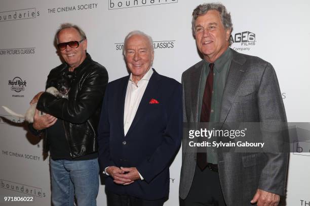 Peter Fonda, Christopher Plummer and Tom Bernard attend The Cinema Society With Hard Rock Hotel & Casino Atlantic City And North Shore Animal League...