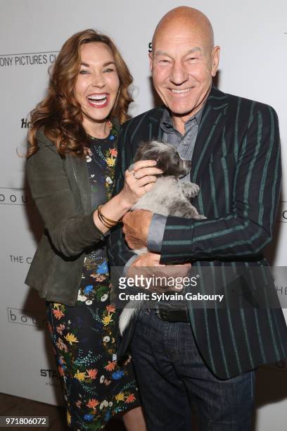 Sunny Ozell and Patrick Stewart attend The Cinema Society With Hard Rock Hotel & Casino Atlantic City And North Shore Animal League America Host A...
