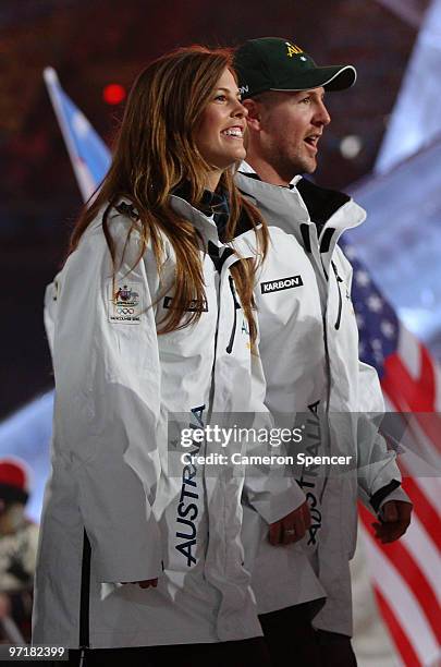 Torah Bright of Australia walks through the stadium during the Closing Ceremony of the Vancouver 2010 Winter Olympics at BC Place on February 28,...