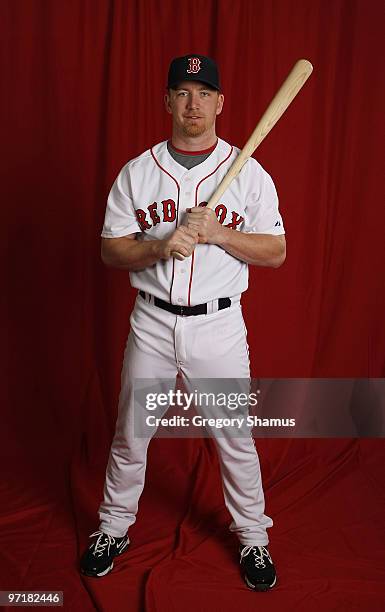 Drew of the Boston Red Sox poses during photo day at the Boston Red Sox Spring Training practice facility on February 28, 2010 in Ft. Myers, Florida.