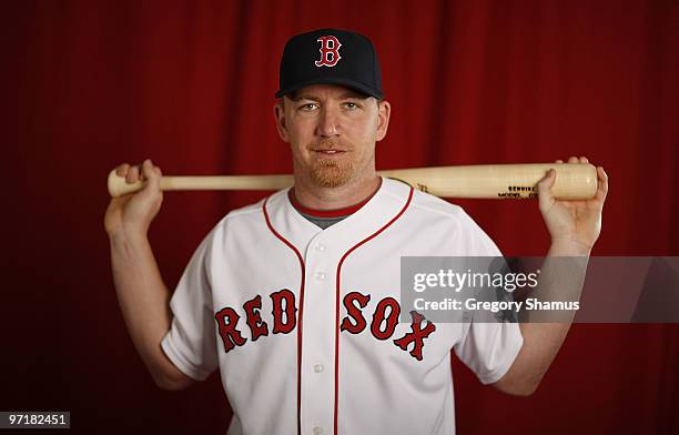 Drew of the Boston Red Sox poses during photo day at the Boston Red Sox Spring Training practice facility on February 28, 2010 in Ft. Myers, Florida.