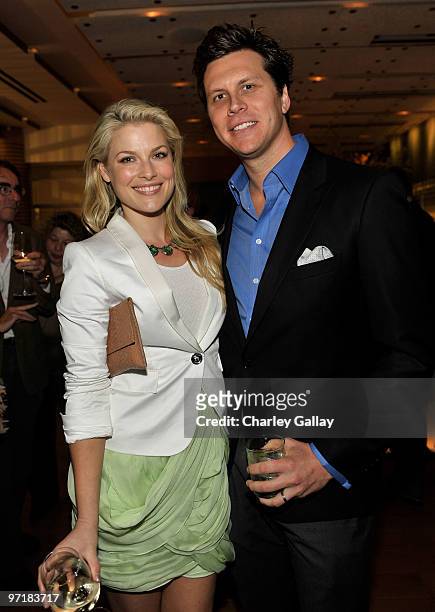 Actress Ali Larter and Hayes MacArthur attend the FEED Foundation/Hungry In America project benefit hosted by Vanity Fair held at Craft Los Angeles...