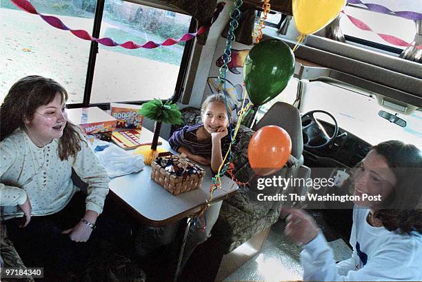 Woodbine, Maryland--PHOTOGRAPHER-MARVIN JOSEPH/TWP--CAPTION-- PICTURED, from left to right, Kelly Petrlik her younger sister, Kim Petrlik, 11 and...