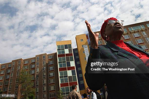 Edgewood Terrace Apartments mark completion of rehabilitation of complex and improvement of some residents lives over last 8 years. Resident Arsena...