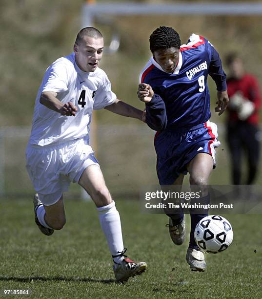 04/06/04 PHOTO BY : JOEL RICHARDSON 154101 WT WOODSON BEATS WESTFIELD 2-0 ,,,, WT WOODSON 9 MICHAEL LAHOUD SCORED BOTH GOALS ,,,, MICHAEL LAHOUD OUT...