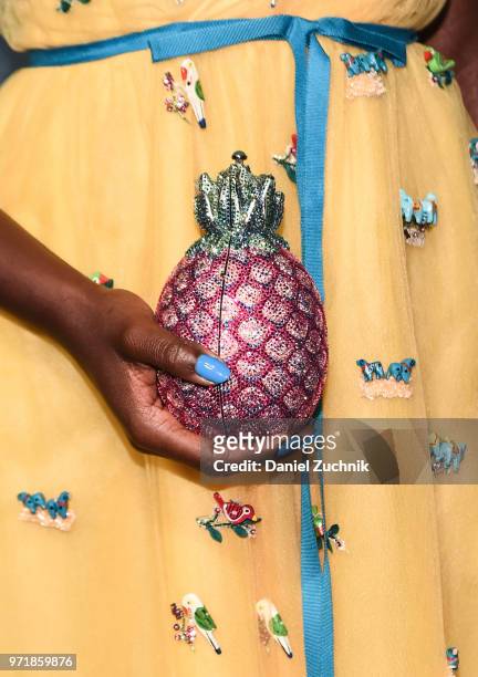 Lupita Nyong'o, purse detail, attends the 22nd Annual Accessories Council ACE Awards at Cipriani 42nd Street on June 11, 2018 in New York City.