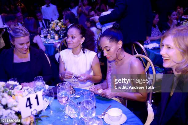 Samira Nasr and Tracee Ellis Ross attend the 2018 ACE Awards, announcing the Waterkeeper Alliance Partnership sponsored by Sperry at Cipriani 42nd...