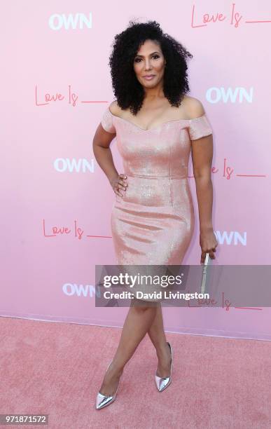 Actress Wendy Davis attends the premiere of OWN's "Love Is_" at NeueHouse Hollywood on June 11, 2018 in Los Angeles, California.