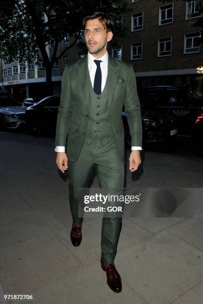 Paul Sculfor seen arriving at GQ dinner in Holborn on June 11, 2018 in London, England.
