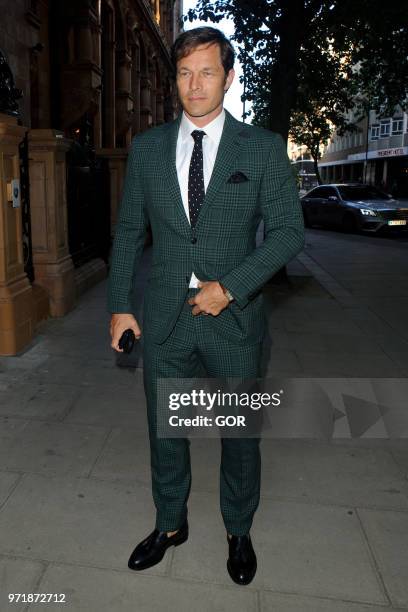 Paul Sculfor seen arriving at GQ dinner in Holborn on June 11, 2018 in London, England.