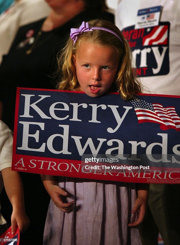 6 year old Emma Claire Edwards, daughter of John Edwards, kids around