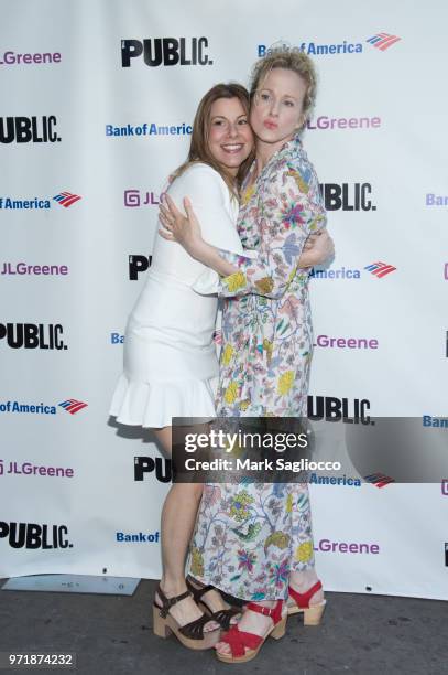 Arielle Tepper Madover and Katie Finneran attend the 2018 Public Theater Gala at Delacorte Theater on June 11, 2018 in New York City.