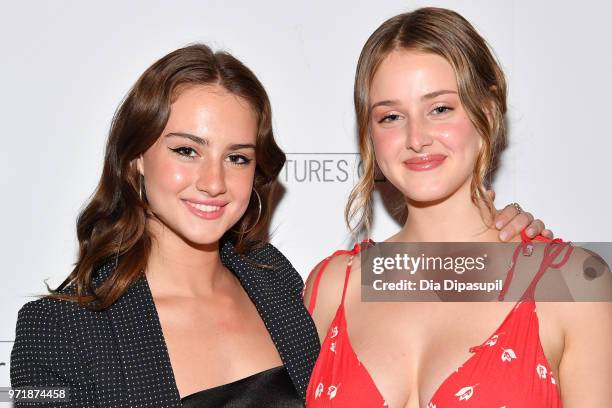 Grace Van Patten and Anna Van Patten attend the "Boundaries" New York screening at The Roxy Cinema on June 11, 2018 in New York City.